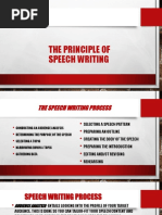 Lesson:1 The Principle of Speech Writing