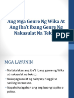 Aralin 5.genre NG Wika at Nakasulat Na Teksto