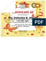Certificates For Parents '16