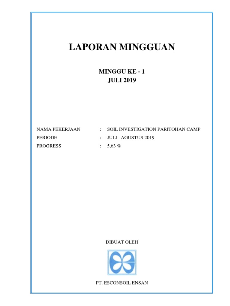 Laporan Minggu Ke-1 | PDF