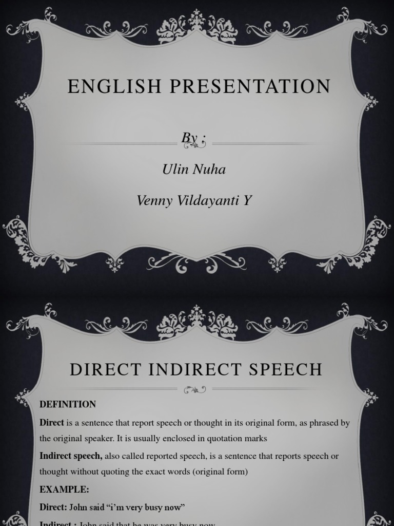 Direct and Indirect Speech Rules | PDF | Linguistic Morphology ...