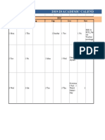 2019-20 Academic Calendar I.T.S Engineering College B.Tech-Ece