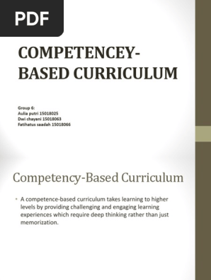 Competency Based Curriculum Pdf Critical Thinking Creativity