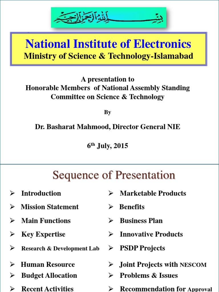 Final National Assembly Standing Comittee Presentation 06-07-2015 | PDF ...