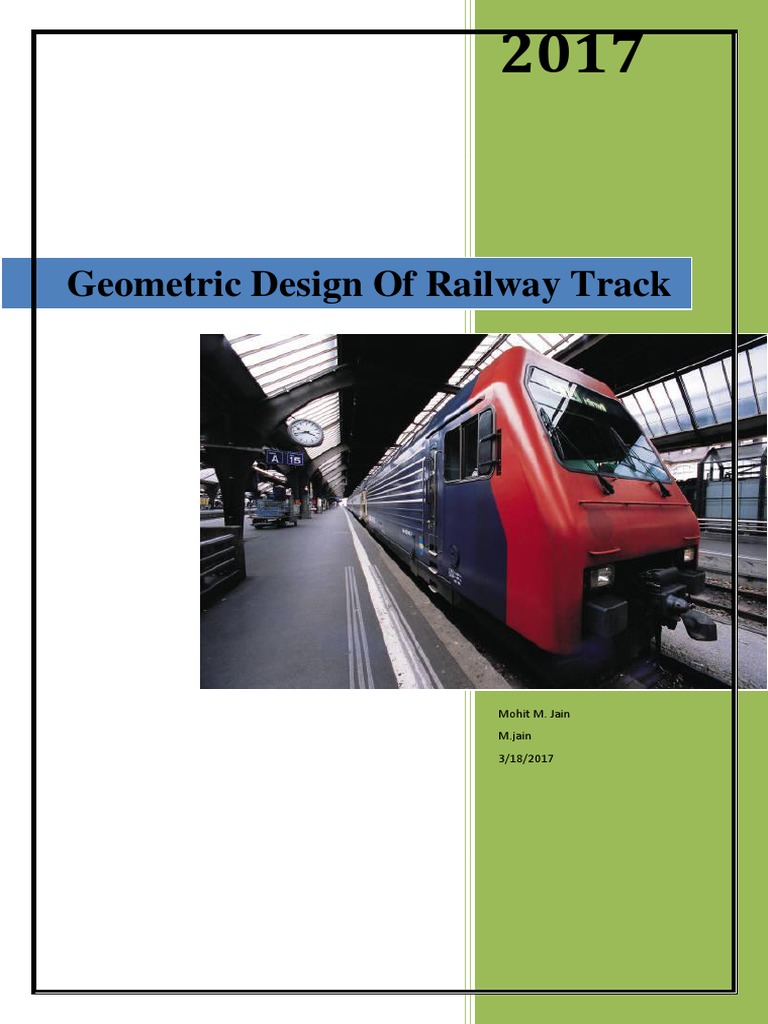 Geometric Design of Railway Track 2 PDF PDF Acceleration Rail