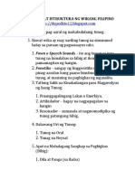 Kalikasan at Istruktura NG Wikang Filipino