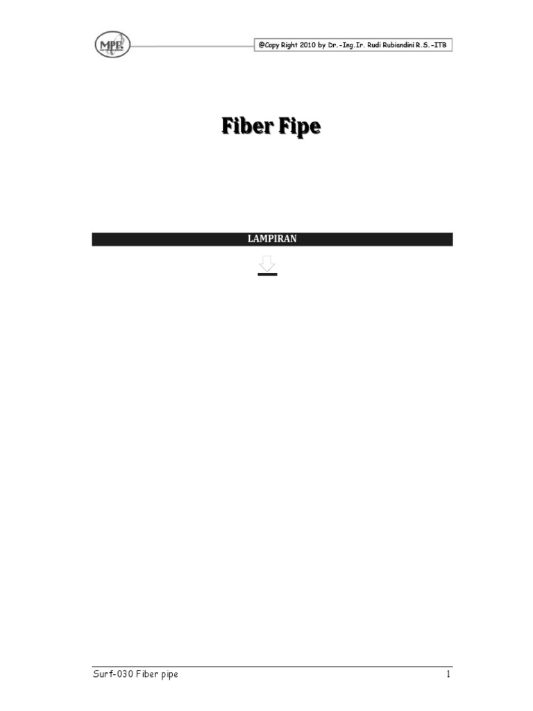 Surf-030 Fiber Pipe Overview | PDF | Technology & Engineering