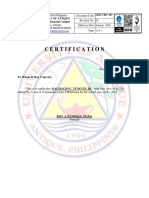Certification: University of Antique Tario-Lim Memorial Campus