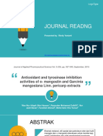 Antioxidant and Tyrosinase Inhibition Activities of Α- Mangostin and Garcinia Mangostana Linn. Pericarp Extracts