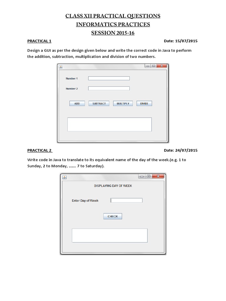 Java GUI programs for practical lab experiments | PDF | Payments | Cheque