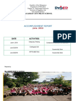 Accomplishment Report: Date Activities Remarks