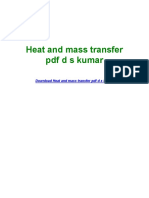 Heat and Mass Transfer PDF D S Kumar