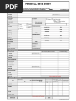 Personal Data Sheet Template 2025 | PDF | Government And Personhood ...