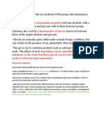 Have Intermediate Properties Solubility Characteristics of Glycols