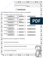 Frases Afirmativas Negativas Interrogativas Atividade Lipitipi