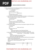 CBSE Class 12 Accountancy Financial Statements of Company PDF