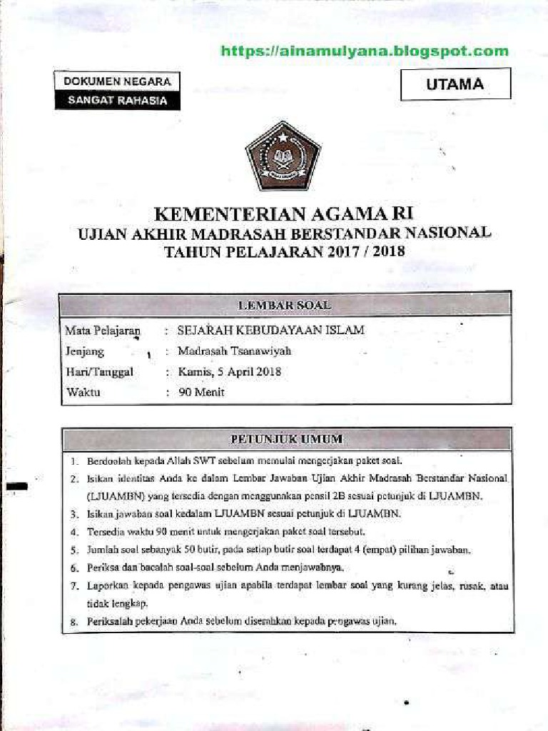 05 Soal Uambn Ski Pdf