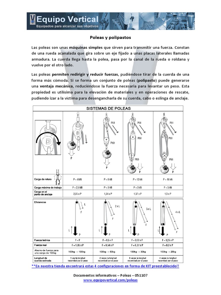 Poleas Y Polipastos Pdf Equipo Bienes Manufacturados