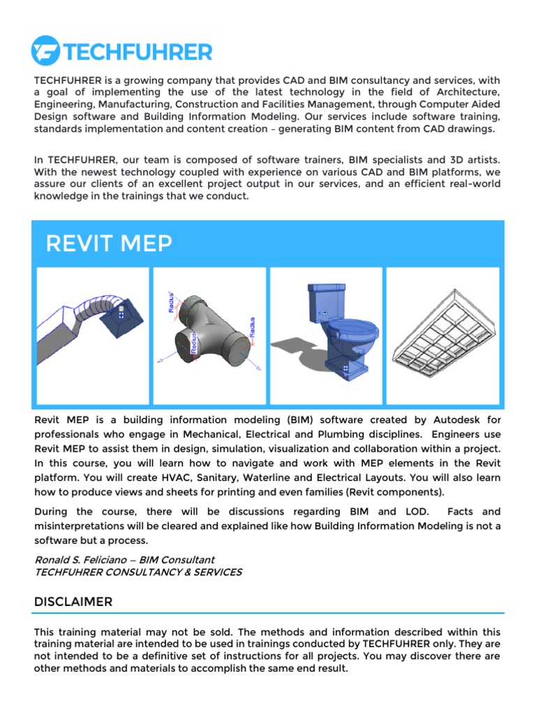 Revit MEP Training Course Overview | PDF | Autodesk Revit | Computer ...