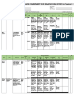 Individual Performance Commitment and Review Form (Ipcrf) For Teacher I-Iii