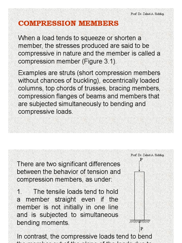 6-Compression Member Theoretical Background | PDF | Buckling | Column