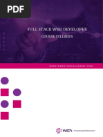 Wsa Full Stack Web Developer Course Syllabus