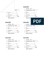 Speedy Math Worksheet