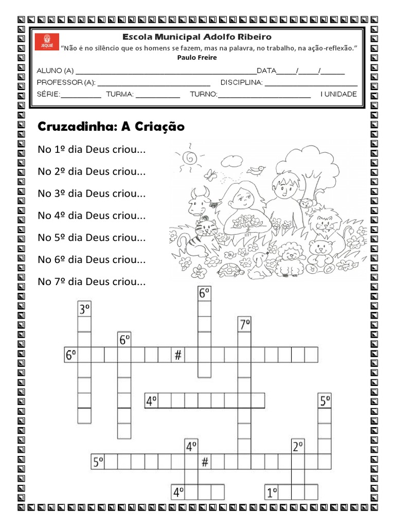 Cruzadinha: A Criação do Mundo | PDF