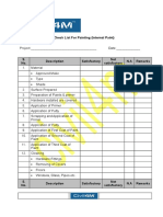22 Checklist For Painting - Internal
