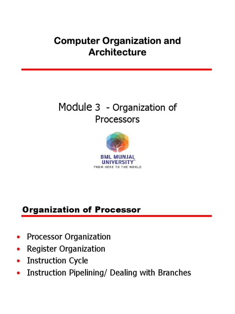 Module 3 - Organisation of Processor | PDF | Central Processing Unit ...