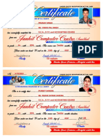 Janhit Computer: Certificate