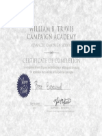 Murphy Nasica Campaign Academy Certificate