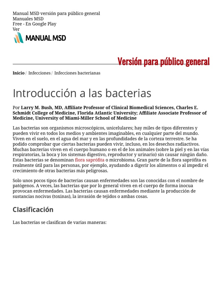 Introducción A Las Bacterias - Infecciones - Manual MSD Versión para ...