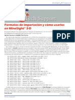 Formatos de Importación y Cómo Usarlos en MineSight 3-D - PDF