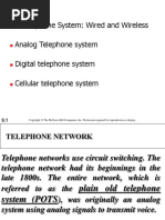 The Telephone System: Wired and Wireless Analog Telephone System Digital Telephone System Cellular Telephone System