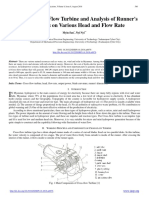 Design of Cross Flow Turbine and Analysis of Runner's Dimensions On Various Head and Flow Rate