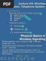 Lecture #9: Wireless Transmission. Telephone System.: Physical Basics of Wireless Signaling