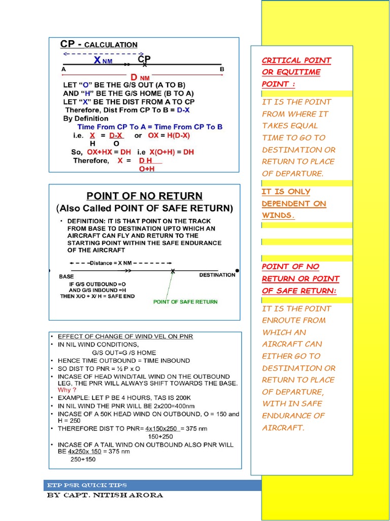 Critical Point and PNR in Aviation | PDF