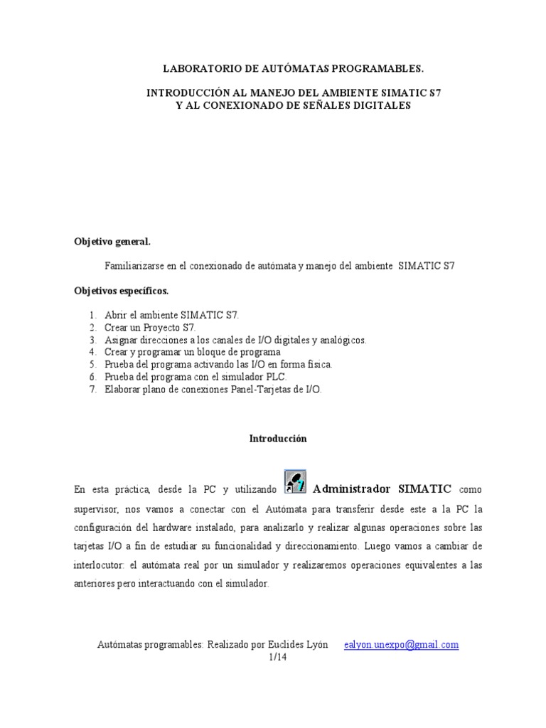 Manejo de SIMATIC S7 y Autómatas | PDF | Hardware de la computadora ...
