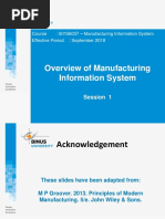 Overview of Manufacturing Information System