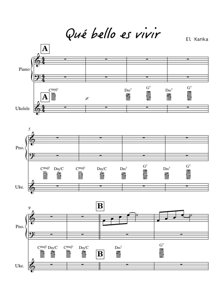 Que Bello Es Vivir Partitura Y Partes Religion Y Creencia