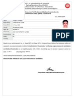 Railway Recruitment Board DV Medical Exam Notice