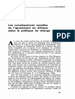 Les Conséquences Sociales de L'ajustement en Afrique Selon La Politique de Change