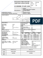 Welding Procedure Specification (WPS) : According To Api 1104