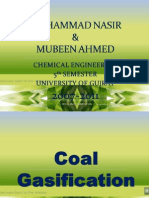 Coal Gasification, University of Gujrat, Chemical Engineering