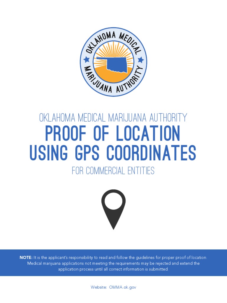 OMMA Instructions For Commercial Entities Proof of Location Using