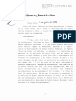 Fallo de La CSJN Que Prohíbe Un Emprendimiento en Gualeguaychú