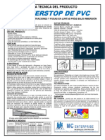 Waterstop de PVC, Hoja Tecnica, 2015 MC