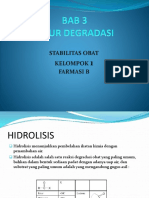 Hidrolisis dan Degradasi Obat