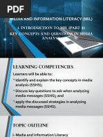 Media and Information Literacy (Mil)